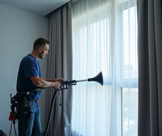 Professional residential curtain cleaning process equipment Matty Curtain Cleaning belmont