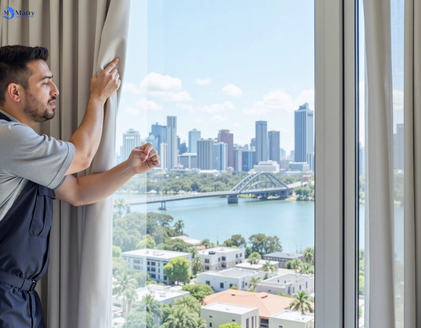 Professional curtain steam cleaning service belmont QLD by Matty Curtain Cleaning