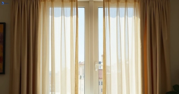 Dull dusty drapes in belmont before professional cleaning